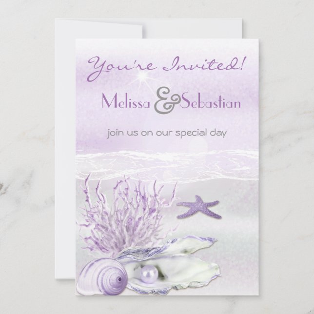 Invitación a la boda de la orquídea Dream Shore Be (Anverso)