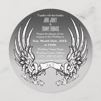 Invitación a la boda de la pancarta Angel Wings &