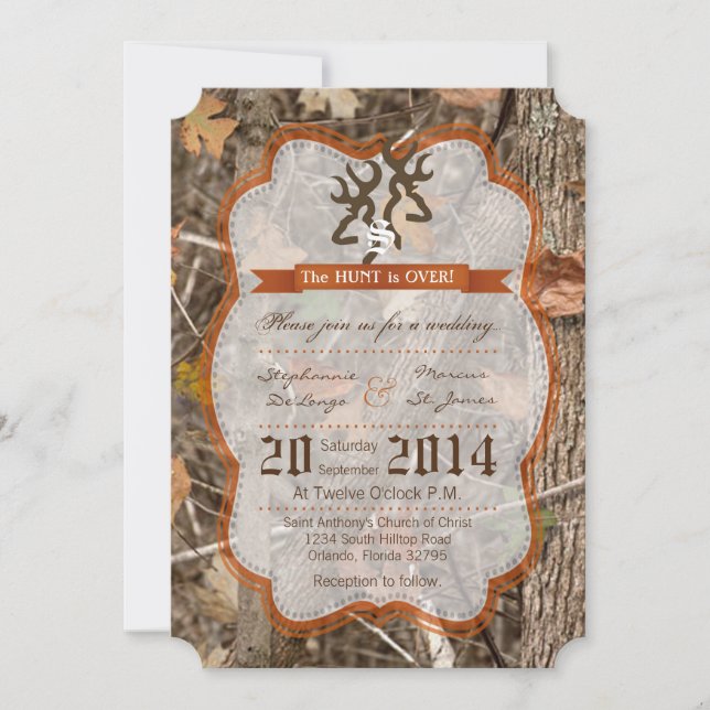Invitación a la boda de la pareja de cazadores de  (Anverso)
