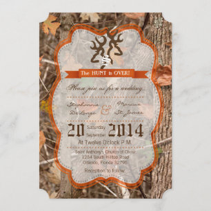 Invitación a la boda de la pareja de cazadores de 