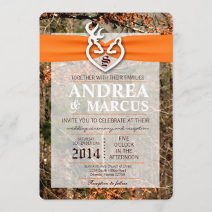 Invitación a la boda de la pareja de ciervos de Bu