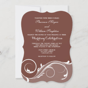 Invitación a la boda de la parrilla de barniz flor