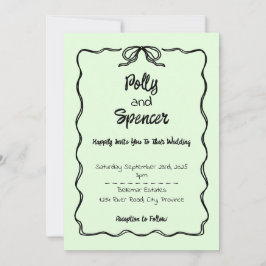 Invitación a la boda de la península de Pastel Pal