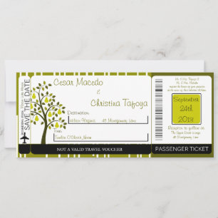 Invitación a la boda de la pensión Green Pear Frui