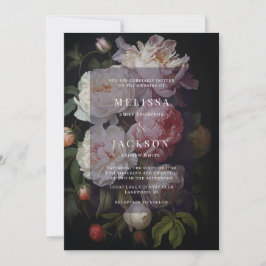 Invitación a la boda de la Peonia Blanca Moody