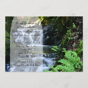 Invitación a la boda de la pequeña cascada