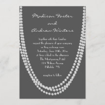 Invitación a la boda de la Perla de 1920 - gris