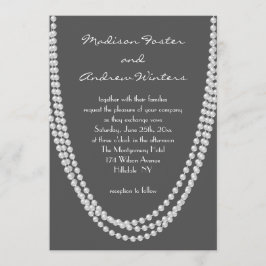 Invitación a la boda de la Perla de 1920 - gris