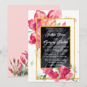 Invitación a la boda de la pizarra de los piquetes