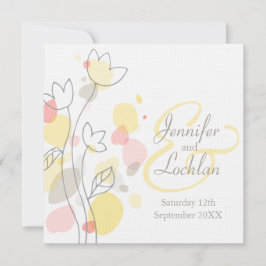 Invitación a la boda de la placita de flores de co