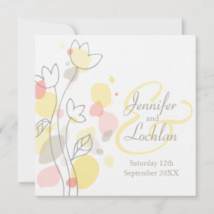 Invitación a la boda de la placita de flores de co