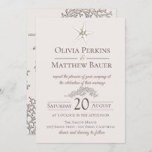 Invitación a la boda de la playa de coral Starfish