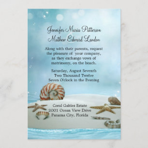 Invitación a la boda de la playa de Fantasía Eérea