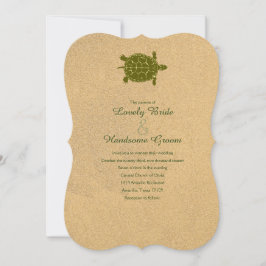 Invitación a la boda de la playa de la Tortuga de