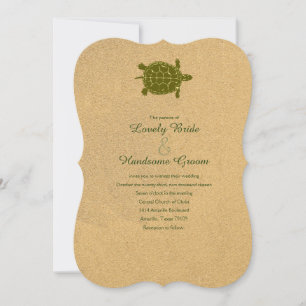 Invitación a la boda de la playa de la Tortuga de 