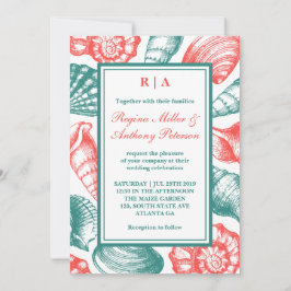 Invitación a la boda de la playa de las Casas Roja