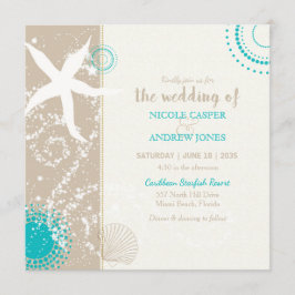 Invitación a la boda de la playa de Moda festiva