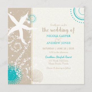 Invitación a la boda de la playa de Moda festiva