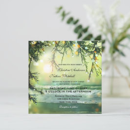 Invitación a la boda de la playa de Sparkling Ligh