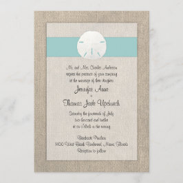 Invitación a la boda de la playa del dólar de aren