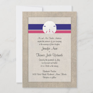 Invitación a la boda de la playa del dólar de aren