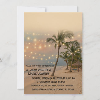 Invitación a la boda de la playa tropical | Elegan