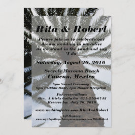 Invitación a la boda de la playa - Volver al arte