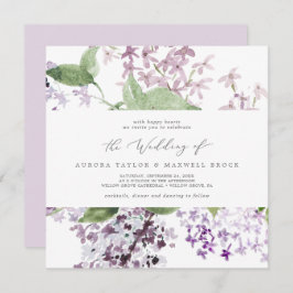 Invitación a la boda de la plaza Rustic Lilac