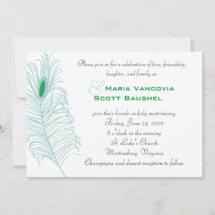 Invitación a la boda de la pluma