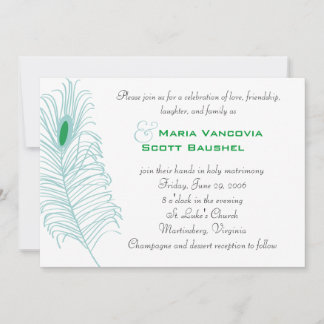 Invitación a la boda de la pluma
