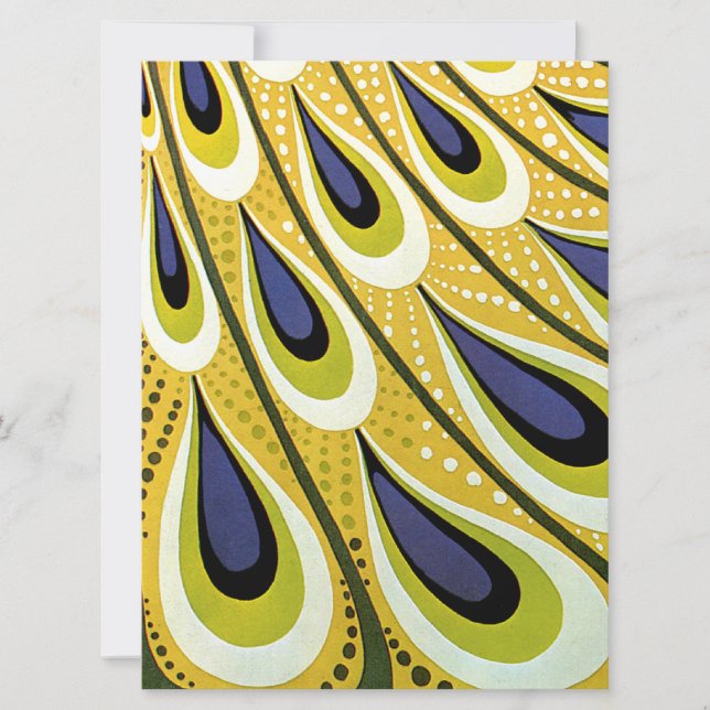 Invitación a la boda de la pluma de pavo real de A (Anverso)