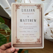 Invitación a la boda de la portada del libro de la