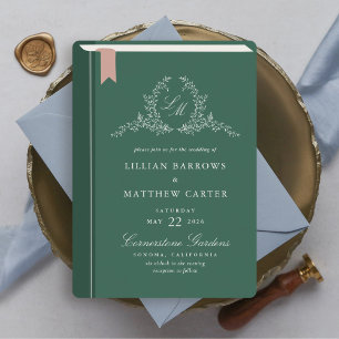 Invitación a la boda de la portada del libro de mo