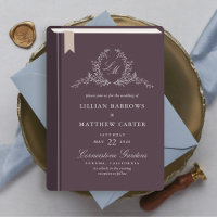 Invitación a la boda de la portada del libro de mo