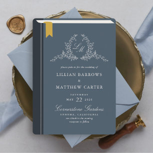 Invitación a la boda de la portada del libro de mo
