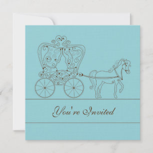 Invitación a la boda de la portadora azul claro 5x