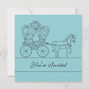 Invitación a la boda de la portadora azul claro 5x