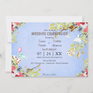 Invitación a la boda de la primavera de la acuarel