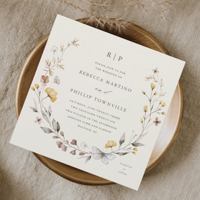 Invitación a la boda de la primavera de la flor si (Subido por el creador)