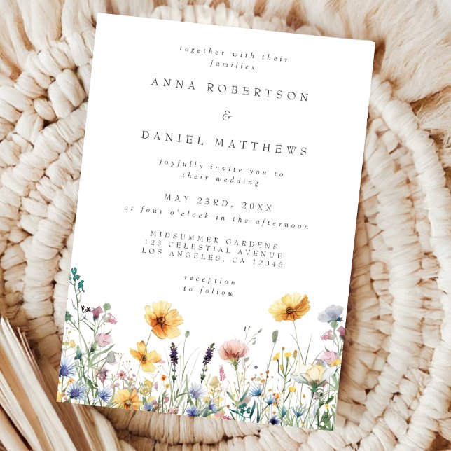 Invitación a la boda de la primavera de las flores (Subido por el creador)