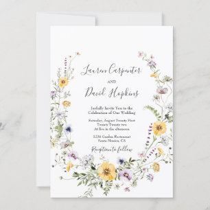 Invitación a la boda de la primavera de las flores