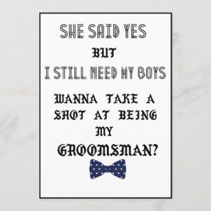 Invitación a la boda de la propuesta de Groomsman 