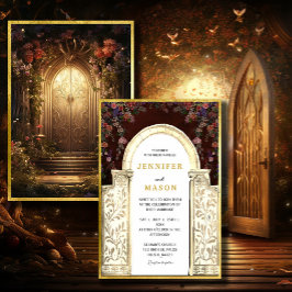 Invitación a la boda de la puerta de jardín encant
