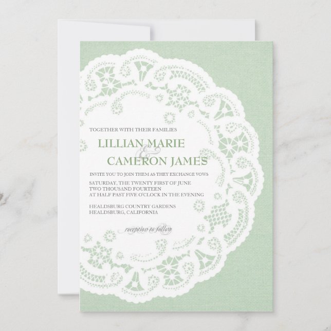 Invitación a la boda de la puerta de la Casa de la (Anverso)