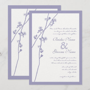 Invitación a la boda de la rama de flores silvestr