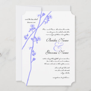 Invitación a la boda de la rama de flores silvestr