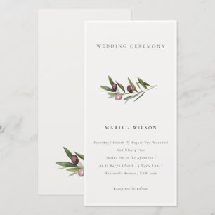Invitación a la boda de la rama de olivo mínima rú