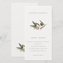 Invitación a la boda de la rama de olivo mínima rú