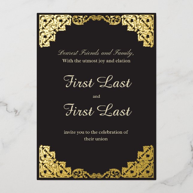 Invitación a la boda de la realeza oscura (Anverso)