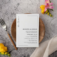 Invitación a la boda de la recepción de la ceremon